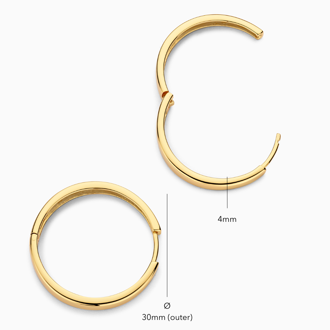 Ayla Statement Hoop Earrings | Gold