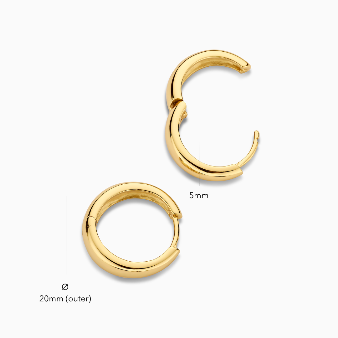 Cara Statement Hoop Earrings | Gold