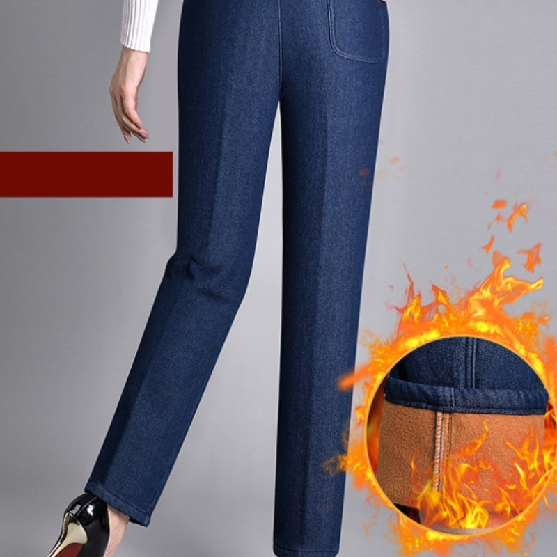 Amari | Women's jeans with side pockets and elastic waistband