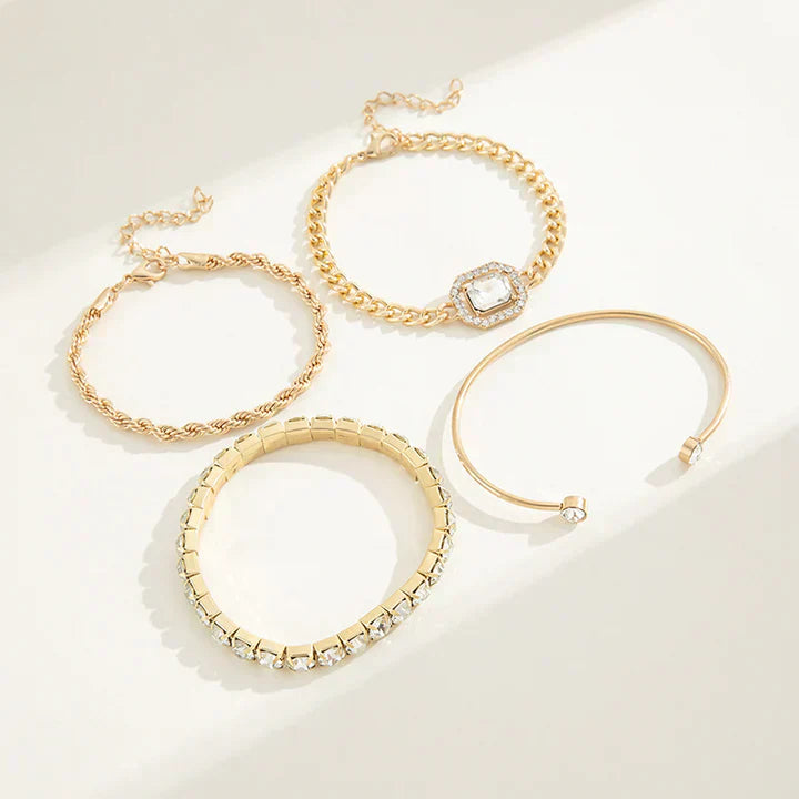 Lyla  Calvina Bracelet Set | Gold